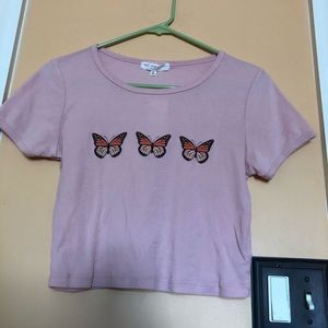 Urban Outfitters Butterfly Crop Top